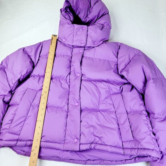 Lululemon Women's Purple Blossom Light Wunder Puff Cropped Puffer Vest Size 14 - Picture 5 of 7